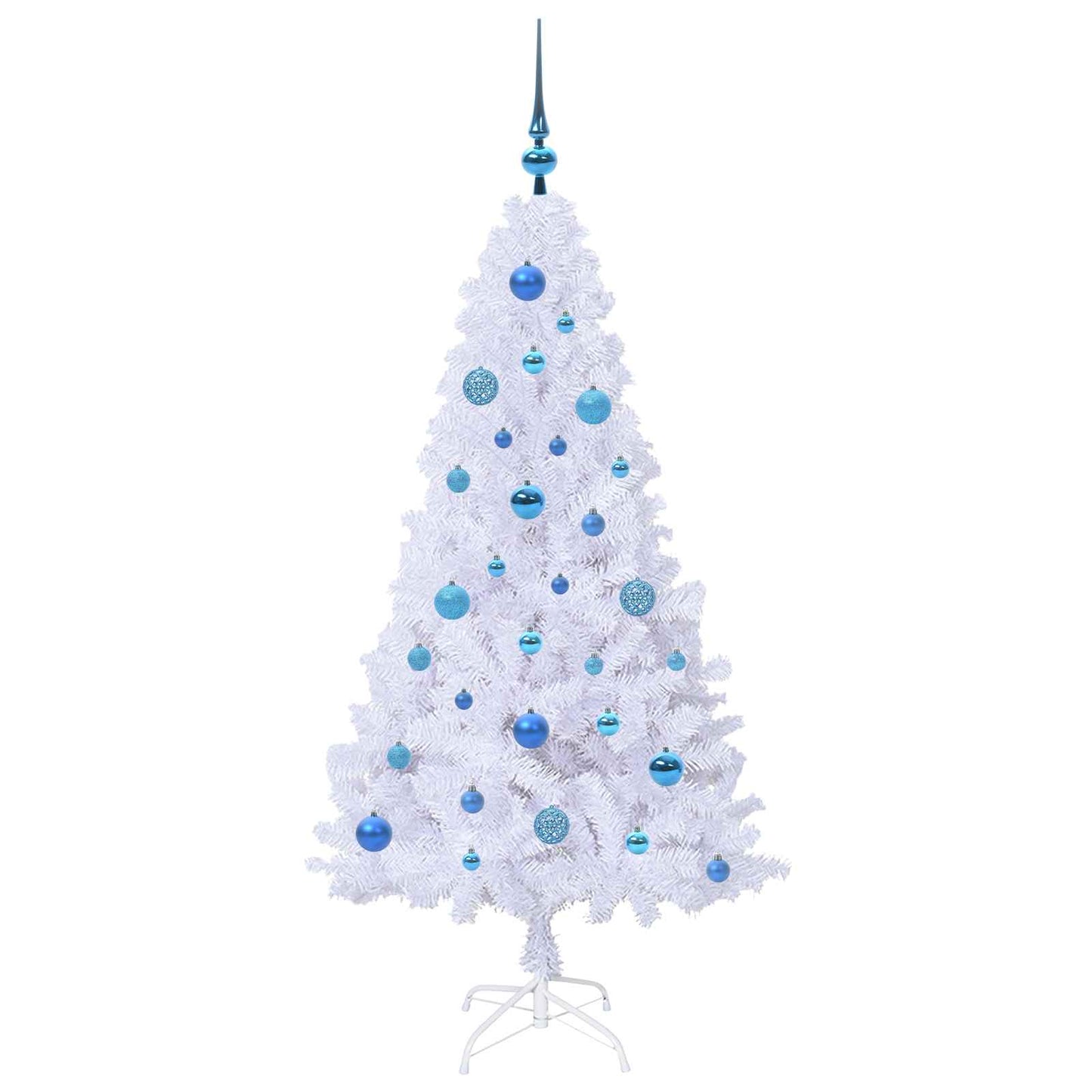 Artificial Christmas Tree with Stand White 150 cm PVC and Steel