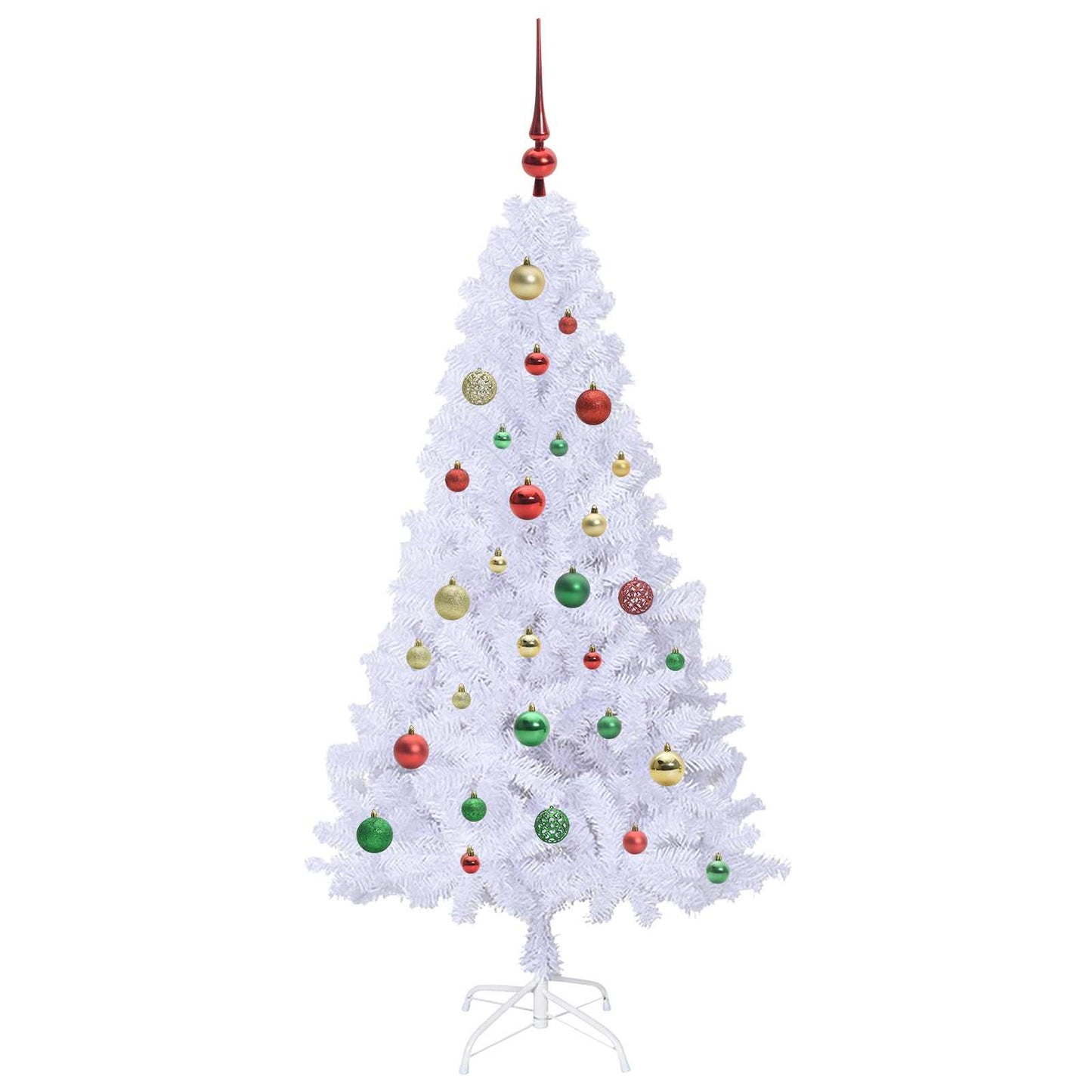 Artificial Christmas Tree with Stand White 150 cm PVC and Steel