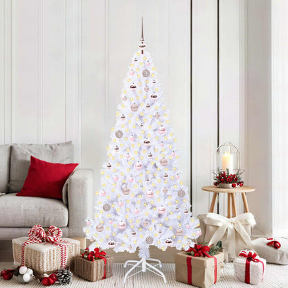 Artificial Christmas Tree with Stand White 180 cm PVC and Steel