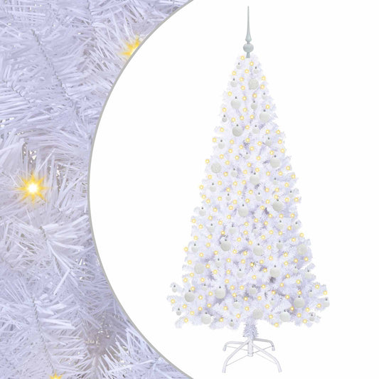 Artificial Christmas Tree with Stand White 180 cm PVC and Steel