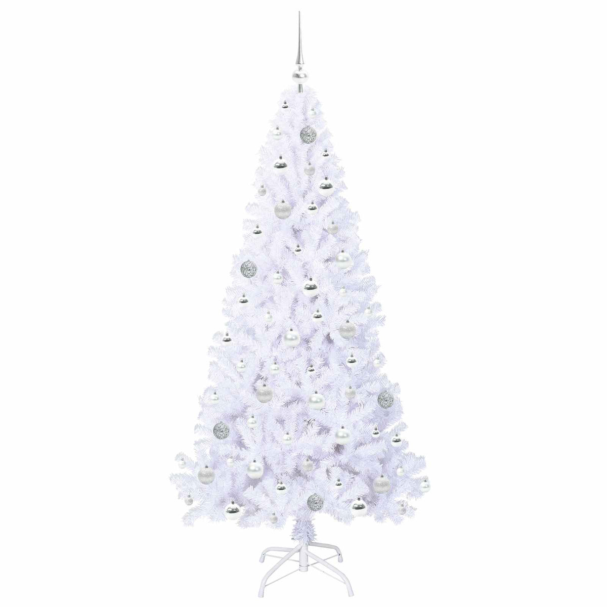 Artificial Christmas Tree with Stand White 180 cm PVC and Steel