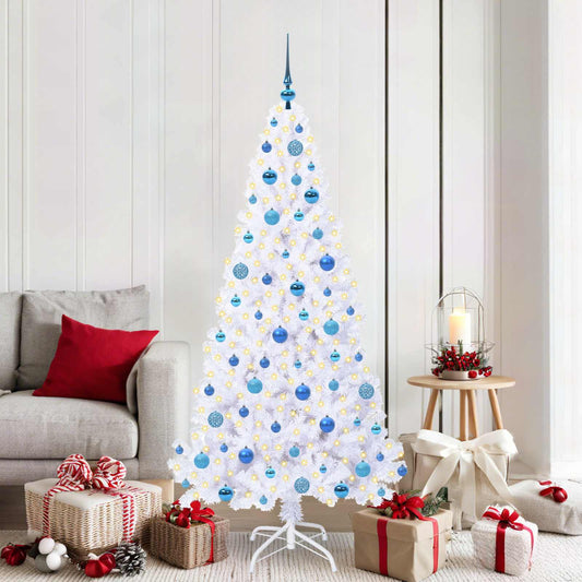 Artificial Christmas Tree with Stand White 180 cm PVC and Steel