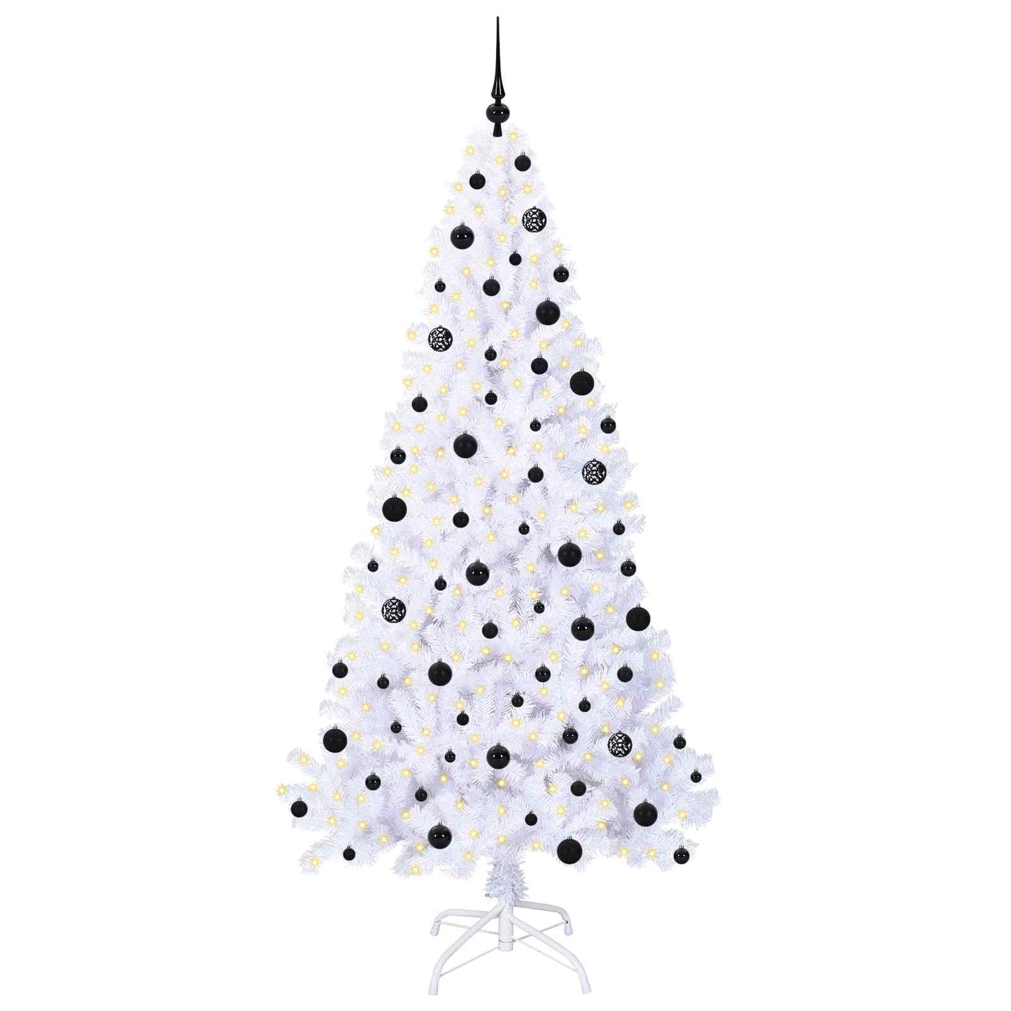 Artificial Christmas Tree with Stand White 210 cm PVC and Steel