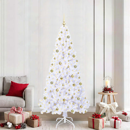 Artificial Christmas Tree with Stand White 210 cm PVC and Steel