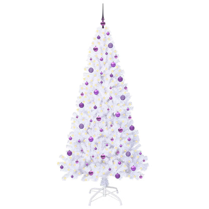Artificial Christmas Tree with Stand White 210 cm PVC and Steel