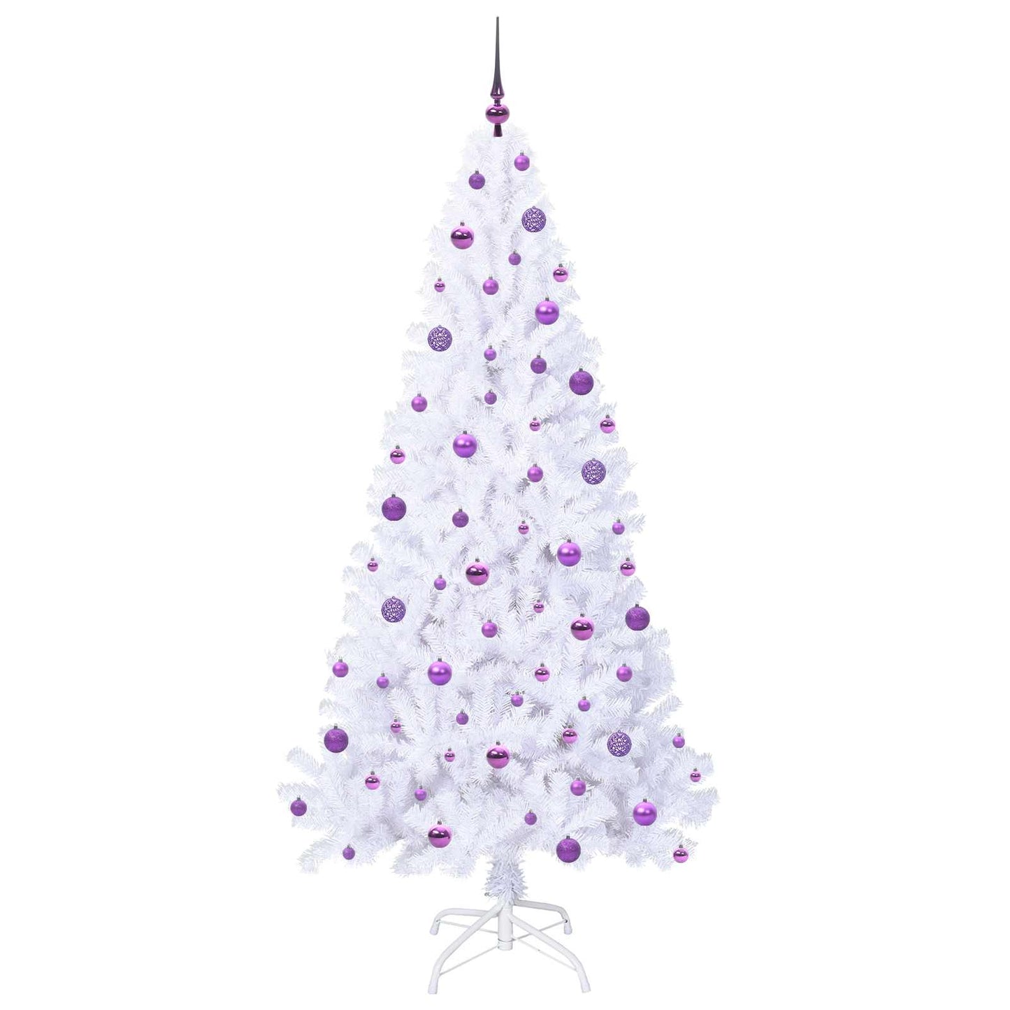 Artificial Christmas Tree with Stand White 210 cm PVC and Steel