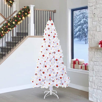 Artificial Christmas Tree with Stand White 240 cm PVC and Steel