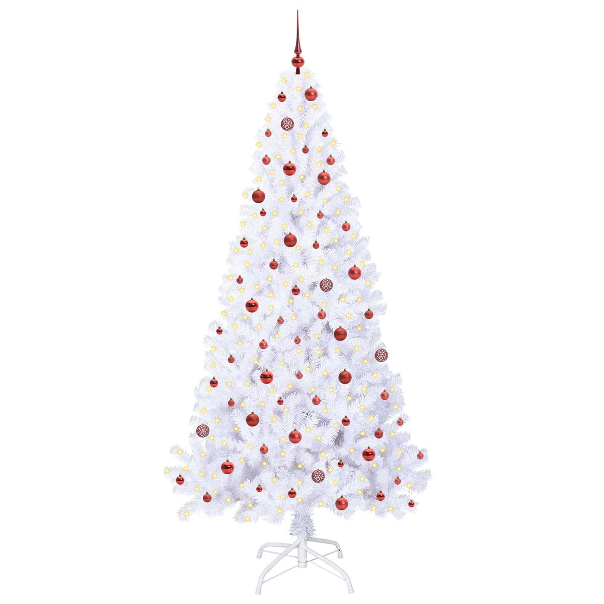 Artificial Christmas Tree with Stand White 240 cm PVC and Steel