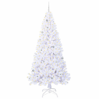 Artificial Christmas Tree with Stand White 240 cm PVC and Steel