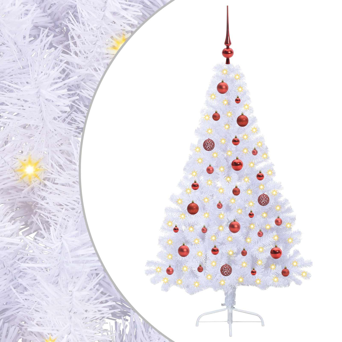 Artificial Christmas Tree with Stand White 150 cm PVC and Steel
