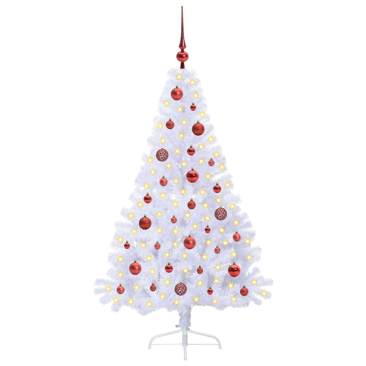 Artificial Christmas Tree with Stand White 150 cm PVC and Steel
