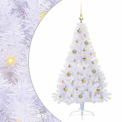 Artificial Christmas Tree with Stand White 150 cm PVC and Steel