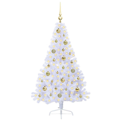 Artificial Christmas Tree with Stand White 150 cm PVC and Steel