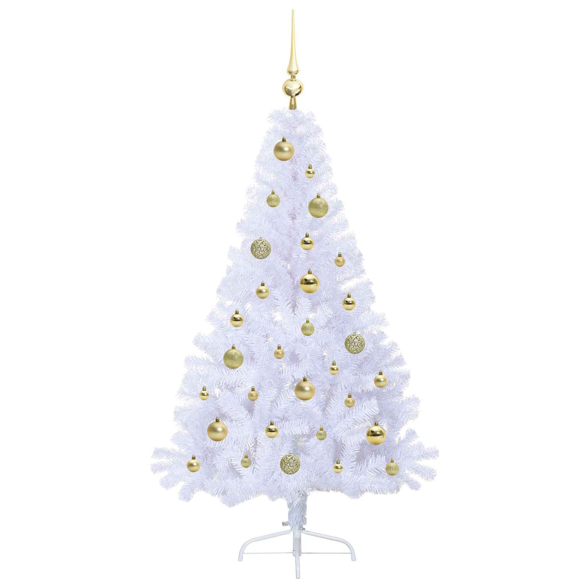 Artificial Christmas Tree with Stand White 150 cm PVC and Steel