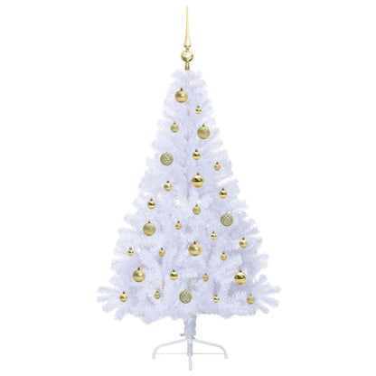 Artificial Christmas Tree with Stand White 150 cm PVC and Steel