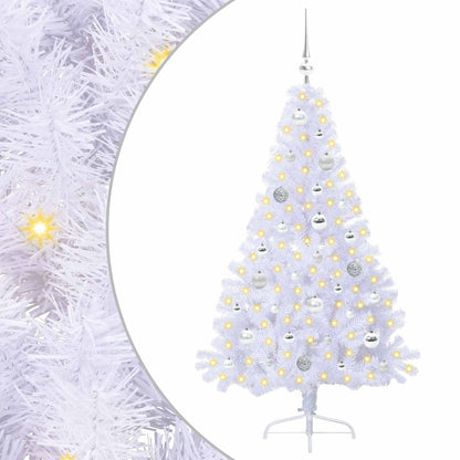 Artificial Christmas Tree with Stand White 150 cm PVC and Steel