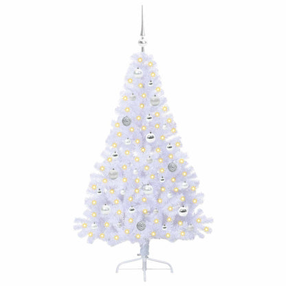 Artificial Christmas Tree with Stand White 150 cm PVC and Steel