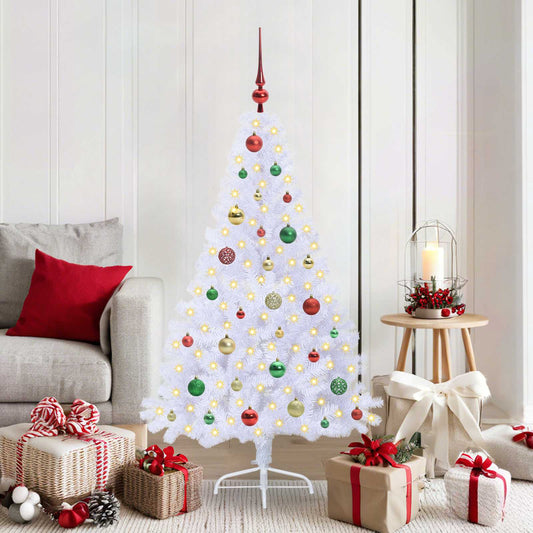 Artificial Christmas Tree with Stand White 150 cm PVC and Steel