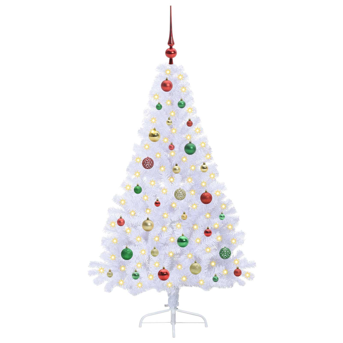Artificial Christmas Tree with Stand White 150 cm PVC and Steel