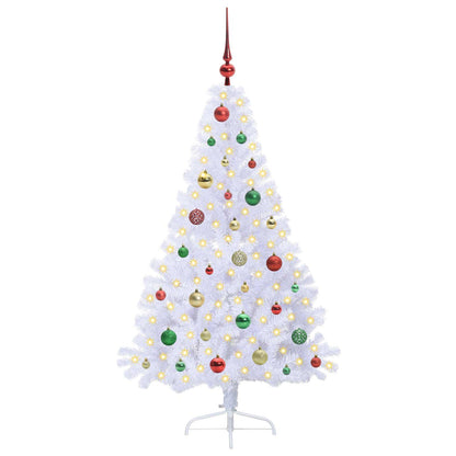 Artificial Christmas Tree with Stand White 150 cm PVC and Steel