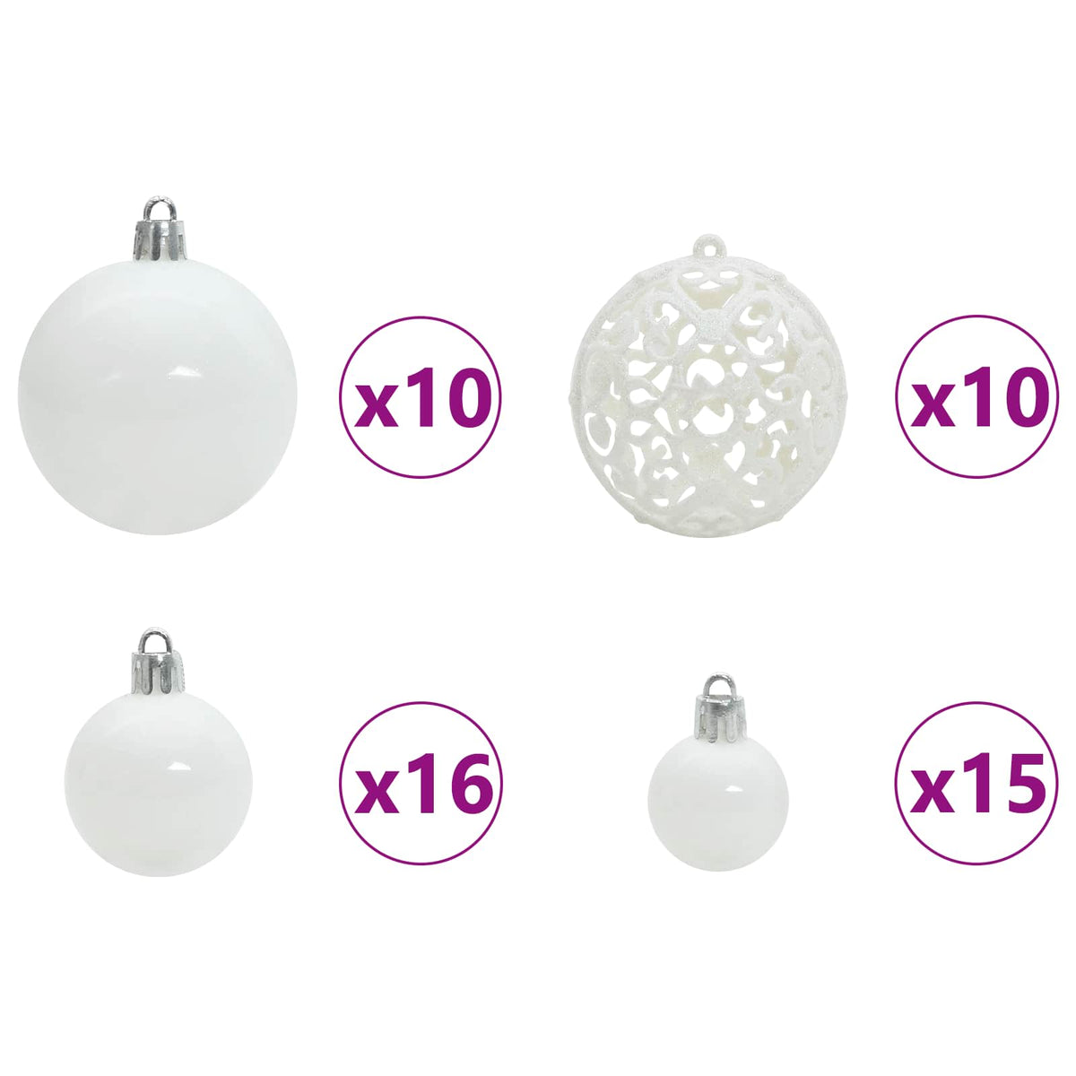 Artificial Christmas Tree with Stand White 180 cm PVC and Steel