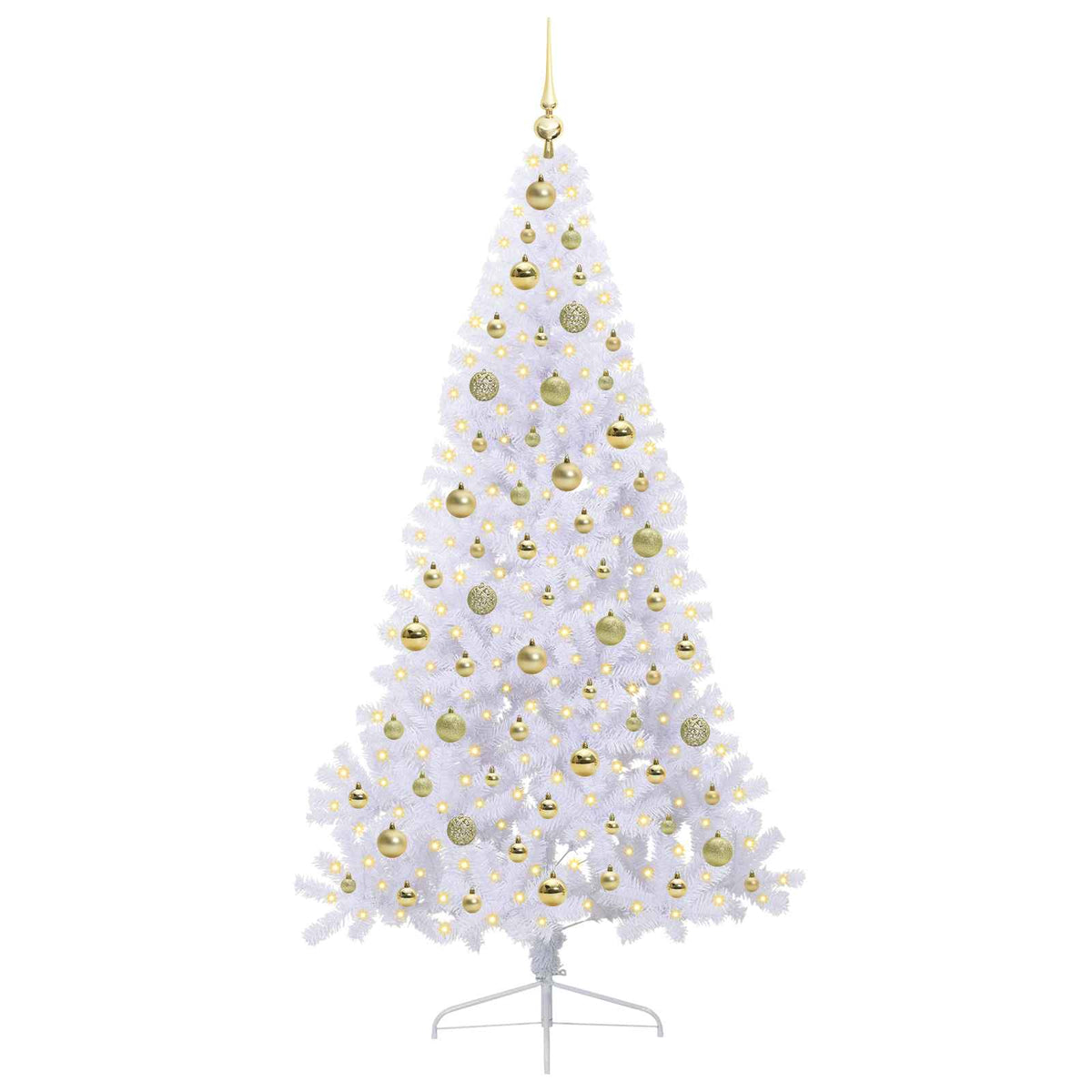 Artificial Christmas Tree with Stand White 180 cm PVC and Steel