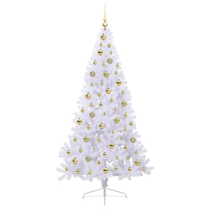 Artificial Christmas Tree with Stand White 180 cm PVC and Steel