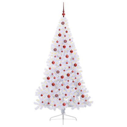 Artificial Christmas Tree with Stand White 210 cm PVC and Steel