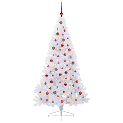 Artificial Christmas Tree with Stand White 210 cm PVC and Steel