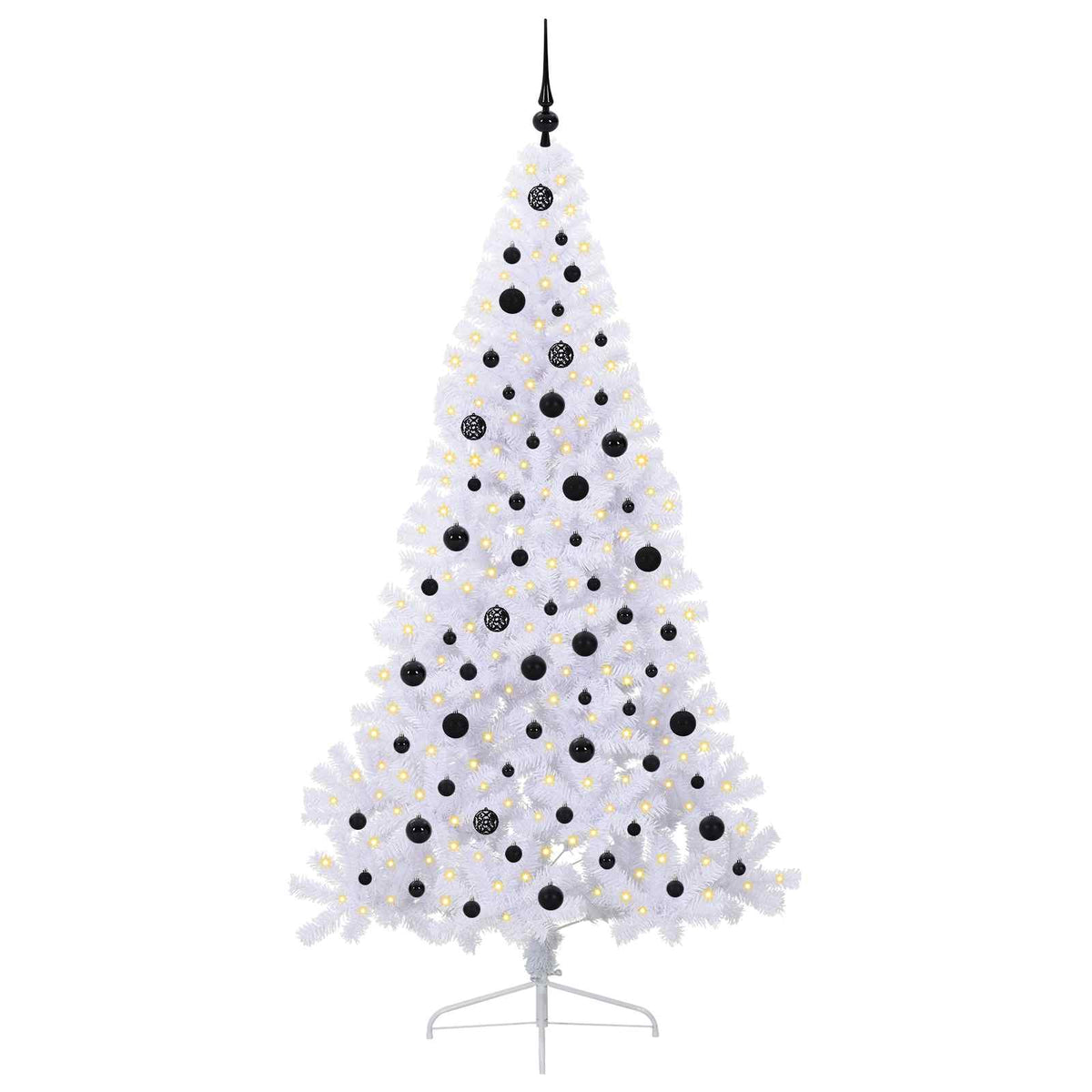 Artificial Christmas Tree with Stand White 210 cm PVC and Steel