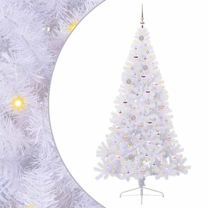 Artificial Christmas Tree with Stand White 210 cm PVC and Steel