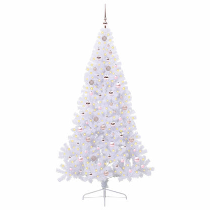 Artificial Christmas Tree with Stand White 210 cm PVC and Steel