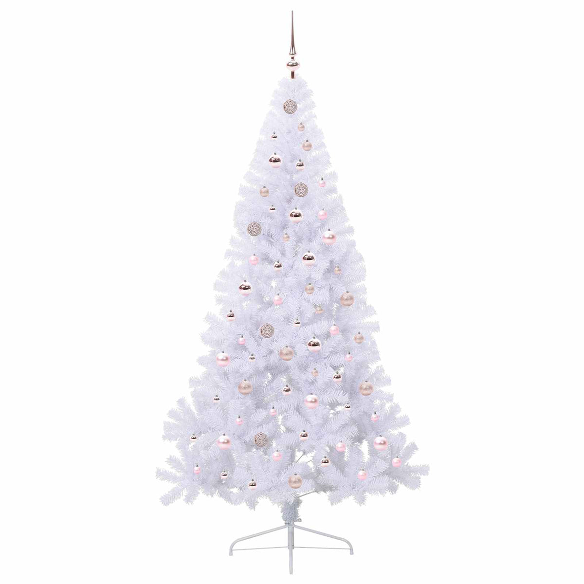 Artificial Christmas Tree with Stand White 210 cm PVC and Steel