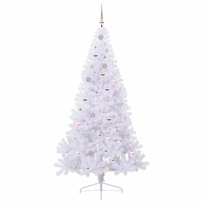 Artificial Christmas Tree with Stand White 210 cm PVC and Steel