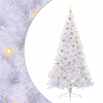 Artificial Christmas Tree with Stand White 210 cm PVC and Steel
