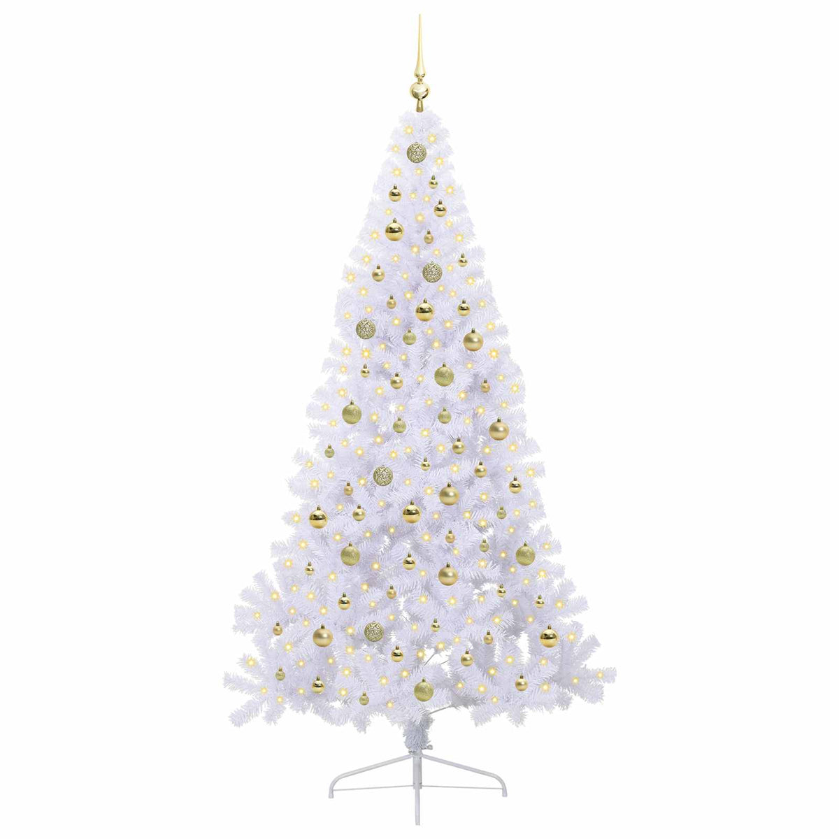 Artificial Christmas Tree with Stand White 210 cm PVC and Steel