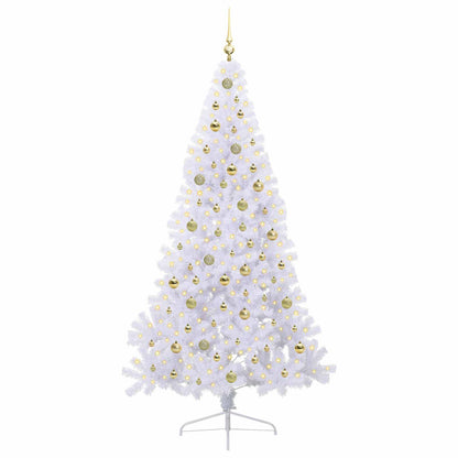 Artificial Christmas Tree with Stand White 210 cm PVC and Steel