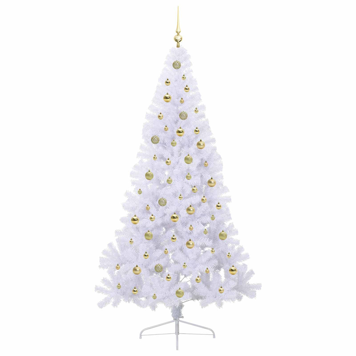 Artificial Christmas Tree with Stand White 210 cm PVC and Steel