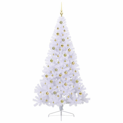 Artificial Christmas Tree with Stand White 210 cm PVC and Steel