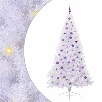 Artificial Christmas Tree with Stand White 210 cm PVC and Steel