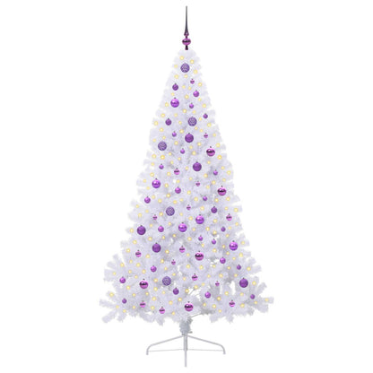 Artificial Christmas Tree with Stand White 210 cm PVC and Steel