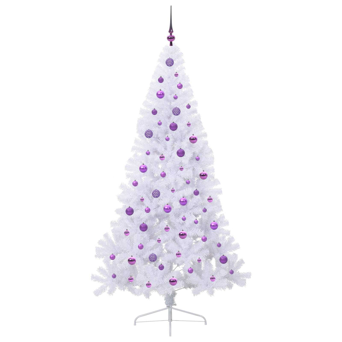 Artificial Christmas Tree with Stand White 210 cm PVC and Steel