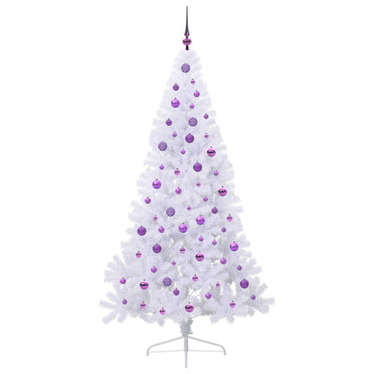 Artificial Christmas Tree with Stand White 210 cm PVC and Steel