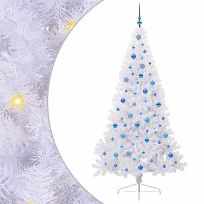 Artificial Christmas Tree with Stand White 210 cm PVC and Steel