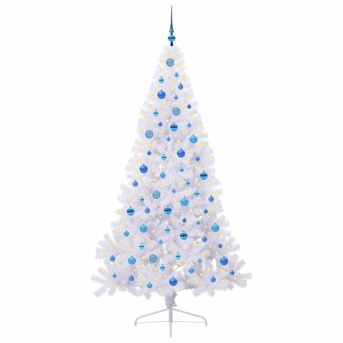 Artificial Christmas Tree with Stand White 210 cm PVC and Steel
