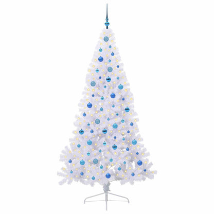 Artificial Christmas Tree with Stand White 210 cm PVC and Steel