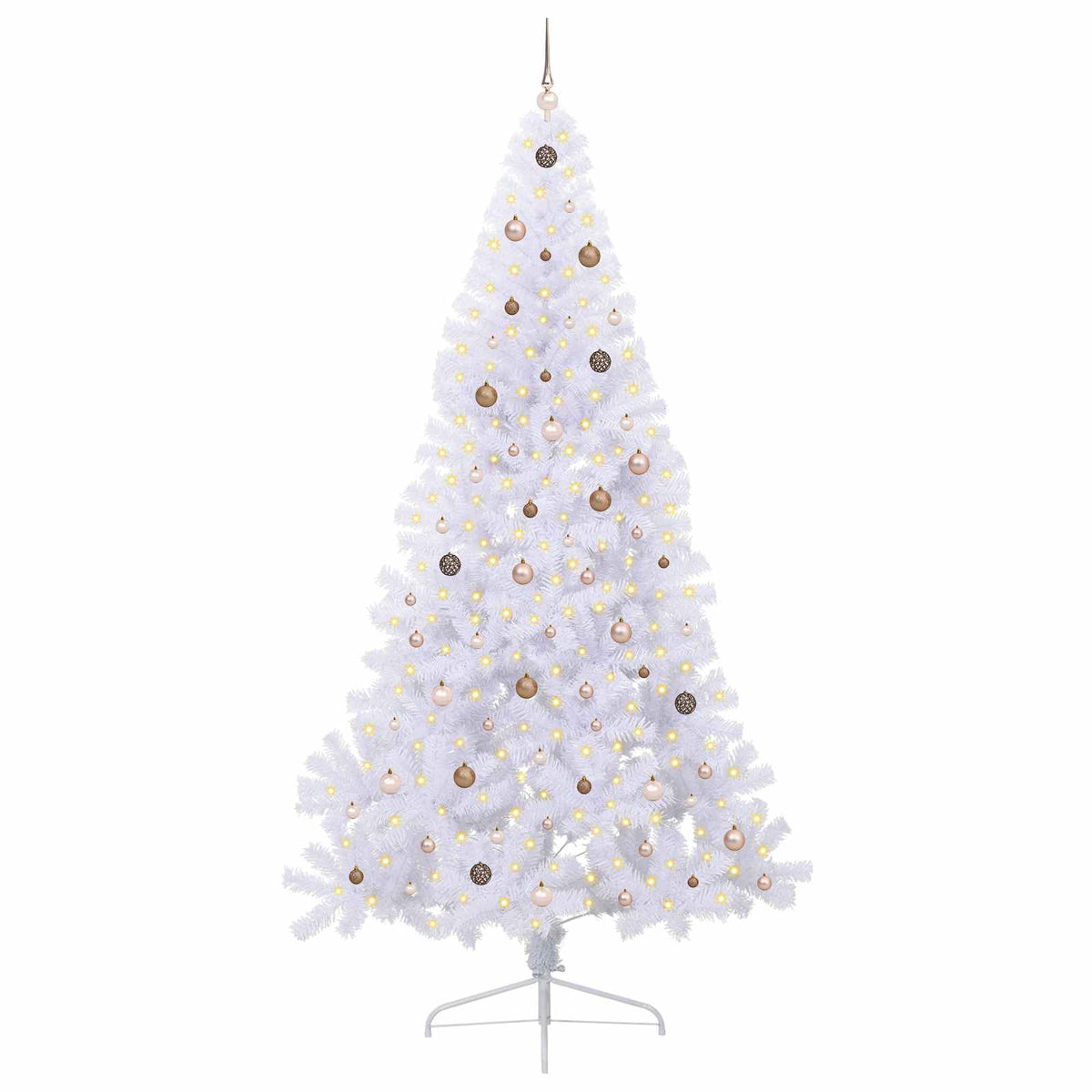 Artificial Christmas Tree White 240 cm PVC and Steel