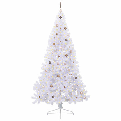 Artificial Christmas Tree White 240 cm PVC and Steel