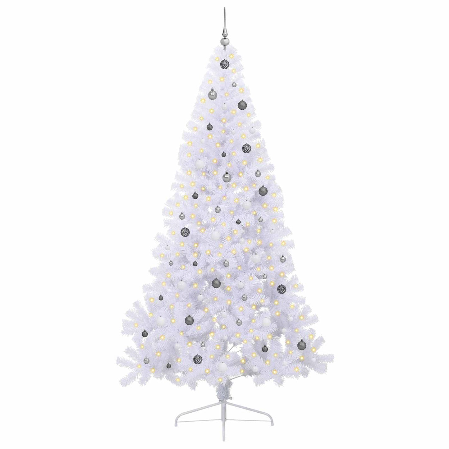 Artificial Christmas Tree with Stand White 240 cm PVC and Steel