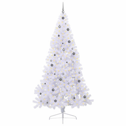 Artificial Christmas Tree with Stand White 240 cm PVC and Steel